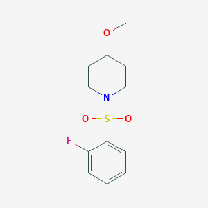 molecular formula C12H16FNO3S B6579956 1-(2-fluorobenzenesulfonyl)-4-methoxypiperidine CAS No. 1156192-59-4