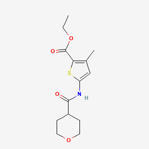 molecular formula C14H19NO4S B6579965 ethyl 3-methyl-5-(oxane-4-amido)thiophene-2-carboxylate CAS No. 1153390-84-1