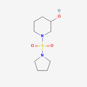 molecular formula C9H18N2O3S B6579981 1-(pyrrolidine-1-sulfonyl)piperidin-3-ol CAS No. 1156180-96-9