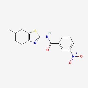 molecular formula C15H15N3O3S B6579999 N-(6-methyl-4,5,6,7-tetrahydro-1,3-benzothiazol-2-yl)-3-nitrobenzamide CAS No. 312941-23-4