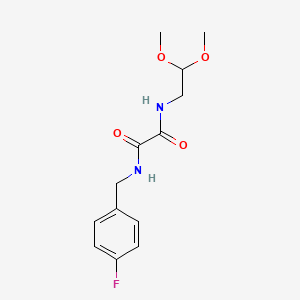 molecular formula C13H17FN2O4 B6580002 N-(2,2-dimethoxyethyl)-N'-[(4-fluorophenyl)methyl]ethanediamide CAS No. 920162-13-6