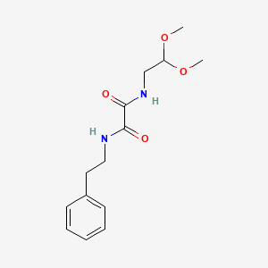 molecular formula C14H20N2O4 B6580007 N-(2,2-dimethoxyethyl)-N'-(2-phenylethyl)ethanediamide CAS No. 920218-01-5
