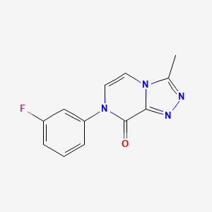 molecular formula C12H9FN4O B6580029 7-(3-fluorophenyl)-3-methyl-7H,8H-[1,2,4]triazolo[4,3-a]pyrazin-8-one CAS No. 2640973-61-9