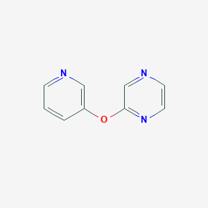 molecular formula C9H7N3O B6580041 2-(pyridin-3-yloxy)pyrazine CAS No. 950918-91-9