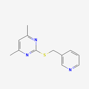 molecular formula C12H13N3S B6580067 4,6-dimethyl-2-{[(pyridin-3-yl)methyl]sulfanyl}pyrimidine CAS No. 88579-43-5