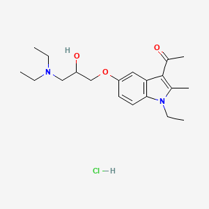 molecular formula C20H31ClN2O3 B6580075 1-{5-[3-(diethylamino)-2-hydroxypropoxy]-1-ethyl-2-methyl-1H-indol-3-yl}ethan-1-one CAS No. 1189969-14-9
