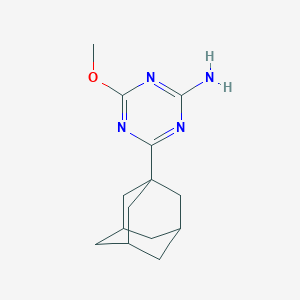 molecular formula C14H20N4O B065801 4-(1-Adamantyl)-6-methoxy-1,3,5-triazin-2-amine CAS No. 175204-71-4