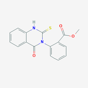 molecular formula C16H12N2O3S B6580104 methyl 2-(4-oxo-2-sulfanylidene-1,2,3,4-tetrahydroquinazolin-3-yl)benzoate CAS No. 309940-88-3
