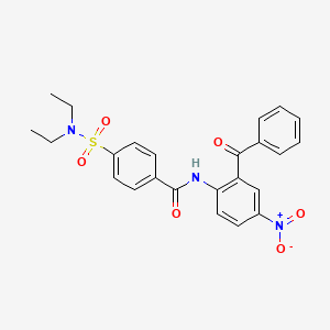 molecular formula C24H23N3O6S B6580113 N-(2-benzoyl-4-nitrophenyl)-4-(diethylsulfamoyl)benzamide CAS No. 6162-67-0