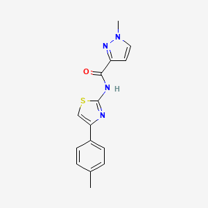 molecular formula C15H14N4OS B6580130 1-methyl-N-[4-(4-methylphenyl)-1,3-thiazol-2-yl]-1H-pyrazole-3-carboxamide CAS No. 1020489-13-7