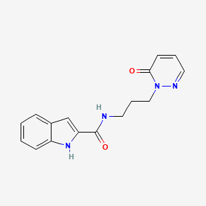 molecular formula C16H16N4O2 B6580136 N-[3-(6-oxo-1,6-dihydropyridazin-1-yl)propyl]-1H-indole-2-carboxamide CAS No. 1207022-18-1