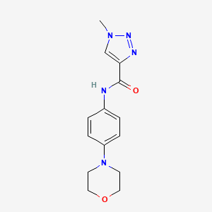 molecular formula C14H17N5O2 B6580148 1-methyl-N-[4-(morpholin-4-yl)phenyl]-1H-1,2,3-triazole-4-carboxamide CAS No. 1206993-31-8
