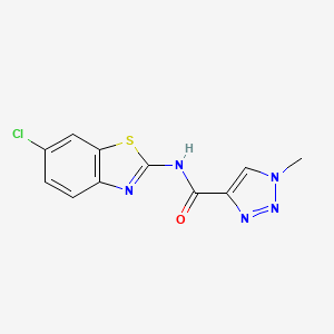 molecular formula C11H8ClN5OS B6580155 N-(6-chloro-1,3-benzothiazol-2-yl)-1-methyl-1H-1,2,3-triazole-4-carboxamide CAS No. 1207040-70-7