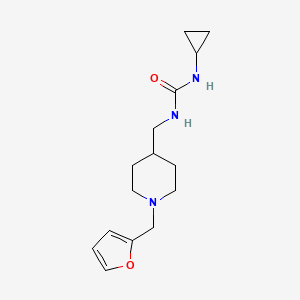 molecular formula C15H23N3O2 B6580161 3-cyclopropyl-1-({1-[(furan-2-yl)methyl]piperidin-4-yl}methyl)urea CAS No. 1207028-58-7