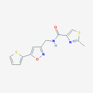 molecular formula C13H11N3O2S2 B6580269 2-methyl-N-{[5-(thiophen-2-yl)-1,2-oxazol-3-yl]methyl}-1,3-thiazole-4-carboxamide CAS No. 1207029-35-3