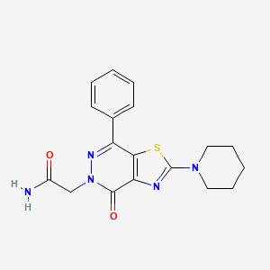 molecular formula C18H19N5O2S B6580322 2-[4-oxo-7-phenyl-2-(piperidin-1-yl)-4H,5H-[1,3]thiazolo[4,5-d]pyridazin-5-yl]acetamide CAS No. 1203417-49-5