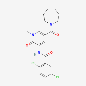 molecular formula C20H21Cl2N3O3 B6580344 N-[5-(azepane-1-carbonyl)-1-methyl-2-oxo-1,2-dihydropyridin-3-yl]-2,5-dichlorobenzamide CAS No. 1203099-35-7