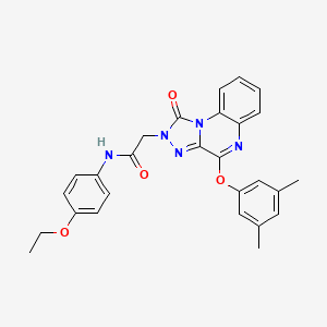 molecular formula C27H25N5O4 B6580379 2-[4-(3,5-dimethylphenoxy)-1-oxo-1H,2H-[1,2,4]triazolo[4,3-a]quinoxalin-2-yl]-N-(4-ethoxyphenyl)acetamide CAS No. 1189954-50-4