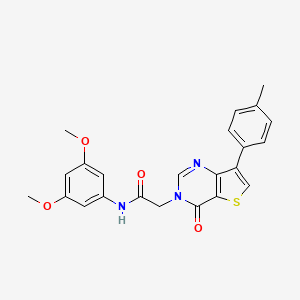 molecular formula C23H21N3O4S B6580389 N-(3,5-dimethoxyphenyl)-2-[7-(4-methylphenyl)-4-oxo-3H,4H-thieno[3,2-d]pyrimidin-3-yl]acetamide CAS No. 1207030-20-3