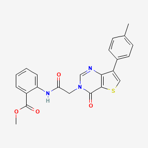 molecular formula C23H19N3O4S B6580392 methyl 2-{2-[7-(4-methylphenyl)-4-oxo-3H,4H-thieno[3,2-d]pyrimidin-3-yl]acetamido}benzoate CAS No. 1206990-55-7