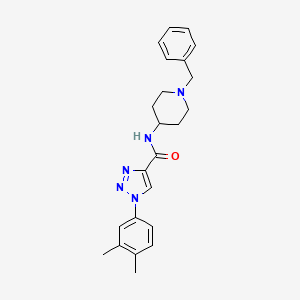 molecular formula C23H27N5O B6580419 N-(1-benzylpiperidin-4-yl)-1-(3,4-dimethylphenyl)-1H-1,2,3-triazole-4-carboxamide CAS No. 1207014-83-2