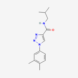 molecular formula C15H20N4O B6580427 1-(3,4-dimethylphenyl)-N-(2-methylpropyl)-1H-1,2,3-triazole-4-carboxamide CAS No. 1207049-67-9