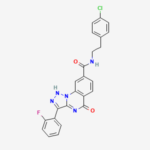 N-[2-(4-chlorophenyl)ethyl]-3-(2-fluorophenyl)-5-oxo-4H,5H-[1,2,3]triazolo[1,5-a]quinazoline-8-carboxamide