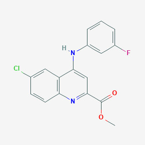 molecular formula C17H12ClFN2O2 B6580489 methyl 6-chloro-4-[(3-fluorophenyl)amino]quinoline-2-carboxylate CAS No. 1207016-05-4