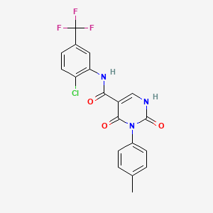 molecular formula C19H13ClF3N3O3 B6580550 N-[2-chloro-5-(trifluoromethyl)phenyl]-3-(4-methylphenyl)-2,4-dioxo-1,2,3,4-tetrahydropyrimidine-5-carboxamide CAS No. 863611-08-9