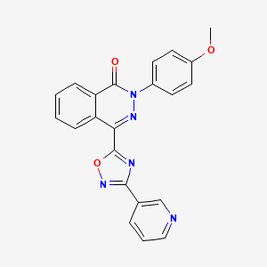 molecular formula C22H15N5O3 B6580564 2-(4-methoxyphenyl)-4-[3-(pyridin-3-yl)-1,2,4-oxadiazol-5-yl]-1,2-dihydrophthalazin-1-one CAS No. 1206988-91-1