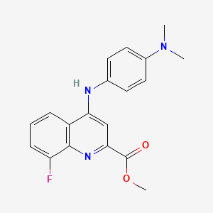 methyl 4-{[4-(dimethylamino)phenyl]amino}-8-fluoroquinoline-2-carboxylate