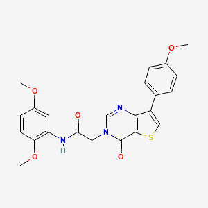 molecular formula C23H21N3O5S B6580625 N-(2,5-dimethoxyphenyl)-2-[7-(4-methoxyphenyl)-4-oxo-3H,4H-thieno[3,2-d]pyrimidin-3-yl]acetamide CAS No. 1206987-11-2