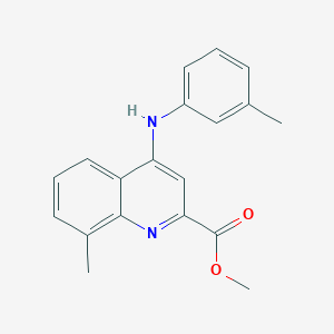 methyl 8-methyl-4-[(3-methylphenyl)amino]quinoline-2-carboxylate