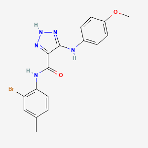 molecular formula C17H16BrN5O2 B6580643 N-(2-bromo-4-methylphenyl)-5-[(4-methoxyphenyl)amino]-1H-1,2,3-triazole-4-carboxamide CAS No. 1207018-99-2