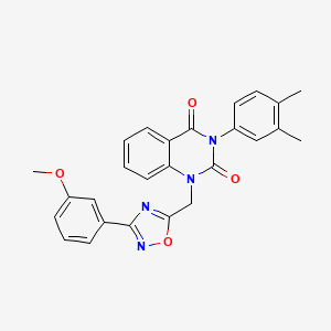 molecular formula C26H22N4O4 B6580667 3-(3,4-dimethylphenyl)-1-{[3-(3-methoxyphenyl)-1,2,4-oxadiazol-5-yl]methyl}-1,2,3,4-tetrahydroquinazoline-2,4-dione CAS No. 1207036-10-9
