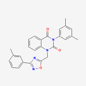 molecular formula C26H22N4O3 B6580673 3-(3,5-dimethylphenyl)-1-{[3-(3-methylphenyl)-1,2,4-oxadiazol-5-yl]methyl}-1,2,3,4-tetrahydroquinazoline-2,4-dione CAS No. 1207026-96-7
