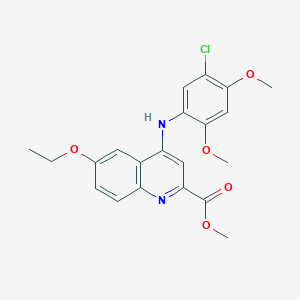 molecular formula C21H21ClN2O5 B6580680 methyl 4-[(5-chloro-2,4-dimethoxyphenyl)amino]-6-ethoxyquinoline-2-carboxylate CAS No. 1207032-37-8