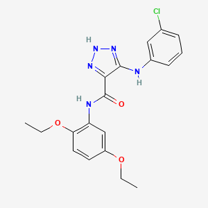 molecular formula C19H20ClN5O3 B6580683 5-[(3-chlorophenyl)amino]-N-(2,5-diethoxyphenyl)-1H-1,2,3-triazole-4-carboxamide CAS No. 1207049-31-7