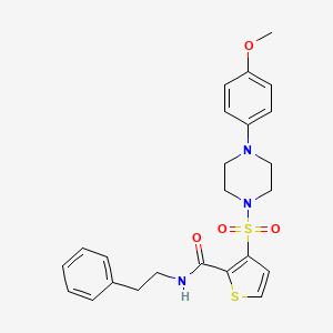 molecular formula C24H27N3O4S2 B6580730 3-{[4-(4-methoxyphenyl)piperazin-1-yl]sulfonyl}-N-(2-phenylethyl)thiophene-2-carboxamide CAS No. 1207049-24-8