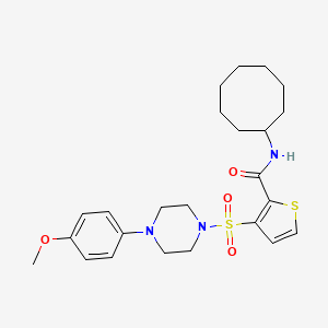 molecular formula C24H33N3O4S2 B6580734 N-cyclooctyl-3-{[4-(4-methoxyphenyl)piperazin-1-yl]sulfonyl}thiophene-2-carboxamide CAS No. 1207053-01-7