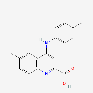 molecular formula C19H18N2O2 B6580759 4-[(4-ethylphenyl)amino]-6-methylquinoline-2-carboxylic acid CAS No. 1031956-79-2