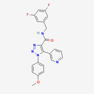molecular formula C22H17F2N5O2 B6580784 N-[(3,5-difluorophenyl)methyl]-1-(4-methoxyphenyl)-5-(pyridin-3-yl)-1H-1,2,3-triazole-4-carboxamide CAS No. 1207038-65-0