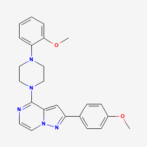 molecular formula C24H25N5O2 B6580812 1-(2-methoxyphenyl)-4-[2-(4-methoxyphenyl)pyrazolo[1,5-a]pyrazin-4-yl]piperazine CAS No. 1111262-32-8