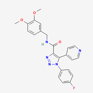 molecular formula C23H20FN5O3 B6580835 N-[(3,4-dimethoxyphenyl)methyl]-1-(4-fluorophenyl)-5-(pyridin-4-yl)-1H-1,2,3-triazole-4-carboxamide CAS No. 1207017-46-6