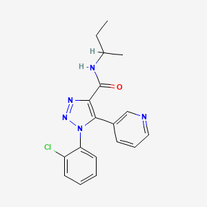 molecular formula C18H18ClN5O B6580837 N-(butan-2-yl)-1-(2-chlorophenyl)-5-(pyridin-3-yl)-1H-1,2,3-triazole-4-carboxamide CAS No. 1206992-91-7