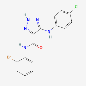 N-(2-bromophenyl)-5-[(4-chlorophenyl)amino]-1H-1,2,3-triazole-4-carboxamide