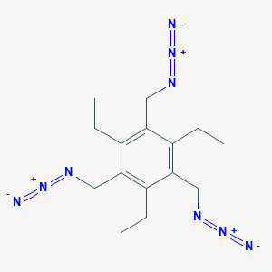 molecular formula C15H21N9 B065809 1,3,5-Tris(azidomethyl)-2,4,6-triethylbenzene CAS No. 190779-62-5