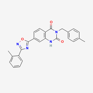 7-[3-(2-methylphenyl)-1,2,4-oxadiazol-5-yl]-3-[(4-methylphenyl)methyl]-1,2,3,4-tetrahydroquinazoline-2,4-dione