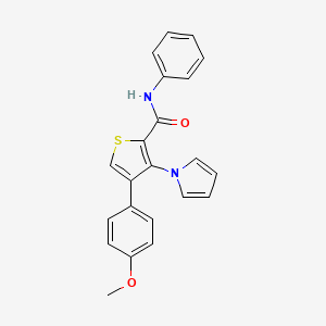 4-(4-methoxyphenyl)-N-phenyl-3-(1H-pyrrol-1-yl)thiophene-2-carboxamide
