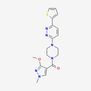 molecular formula C18H20N6O2S B6581105 3-[4-(3-methoxy-1-methyl-1H-pyrazole-4-carbonyl)piperazin-1-yl]-6-(thiophen-2-yl)pyridazine CAS No. 1207051-72-6